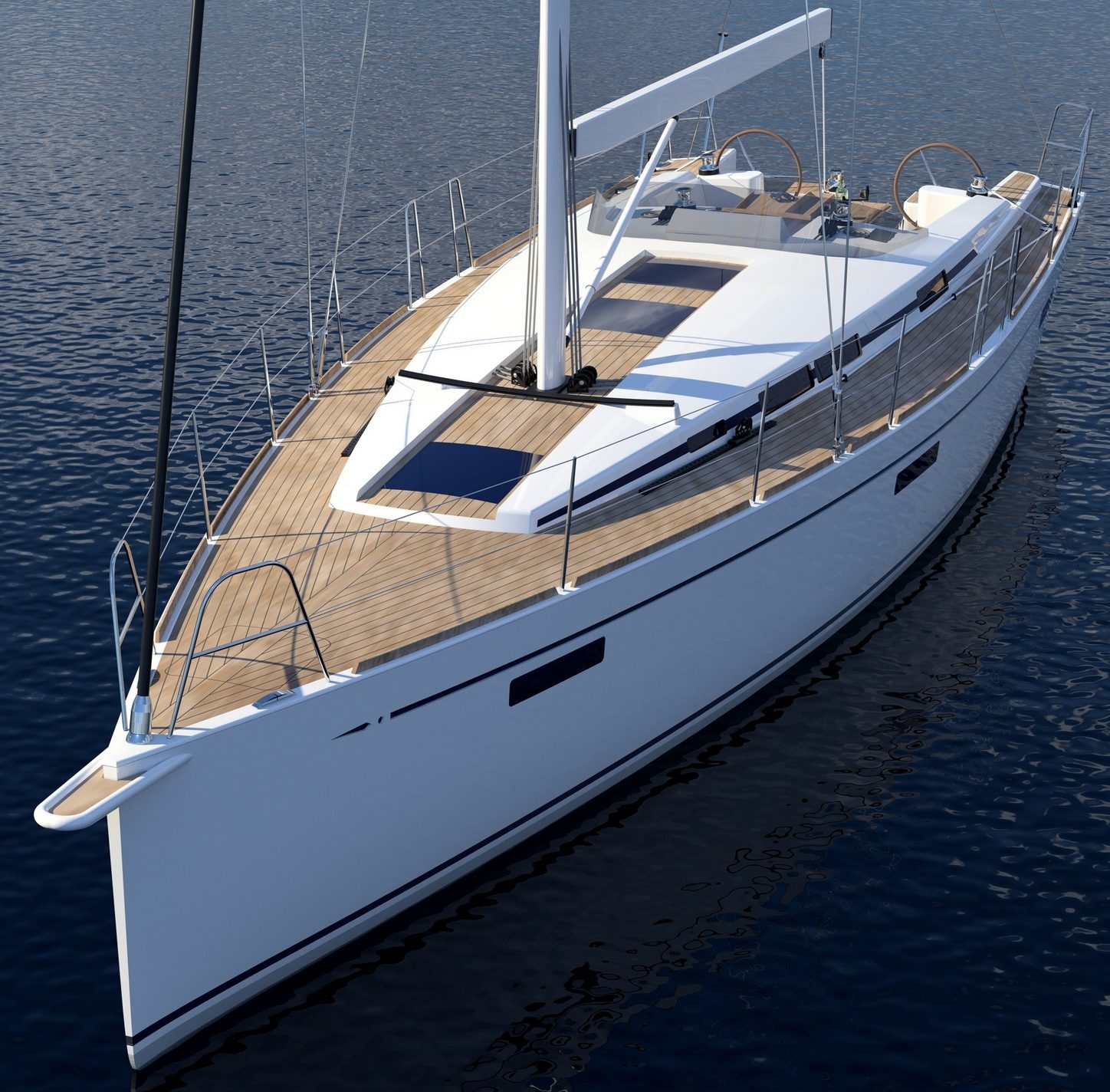 c-yacht-42ac-47ac-front-view-big-small c-yacht design, luxe zeiljachten uit lelystad