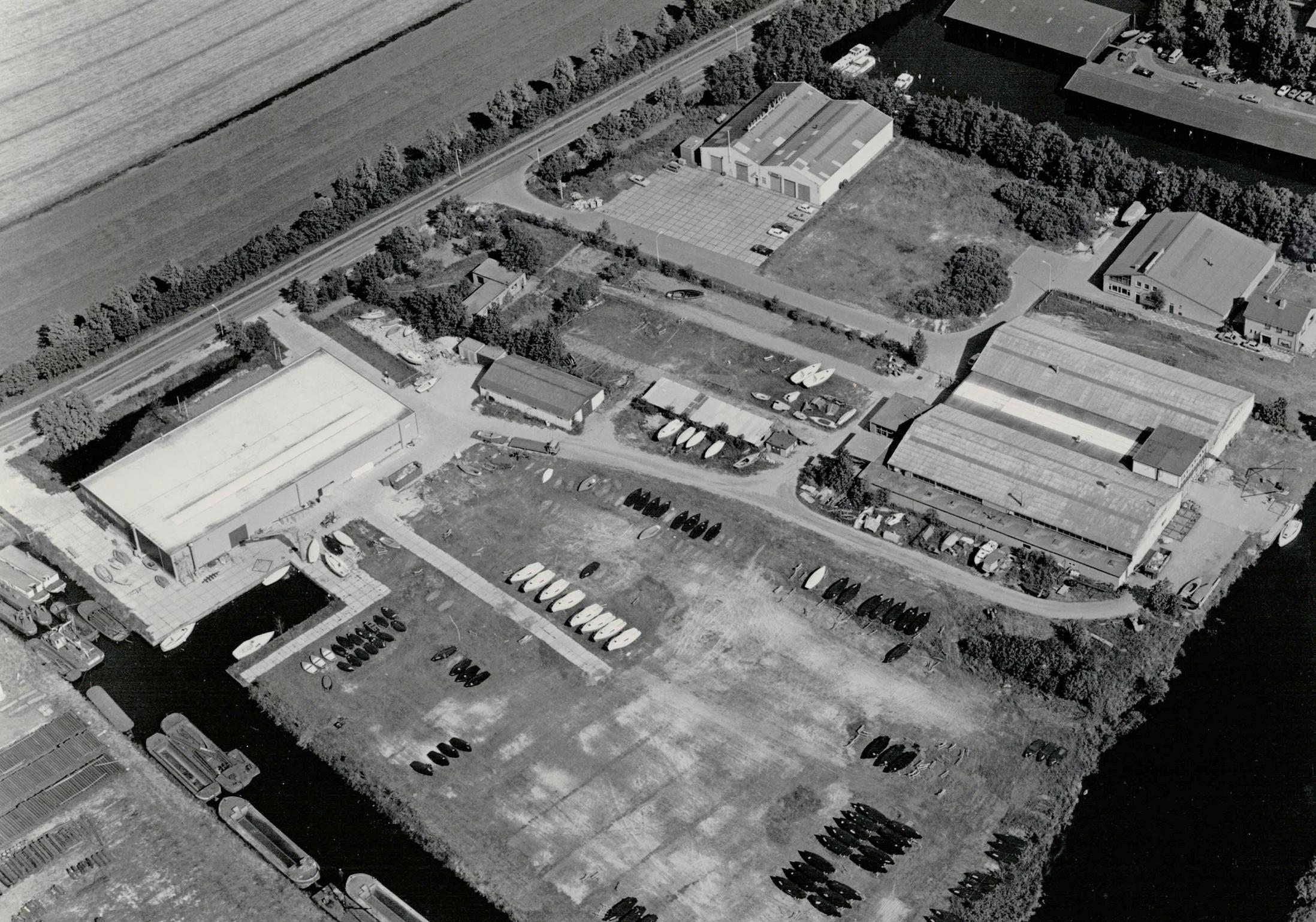 luchtfoto werf terrein Heerenveen begin tijd